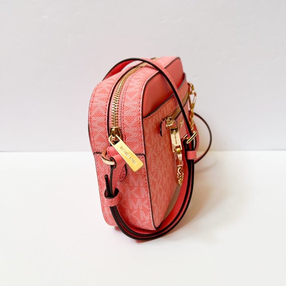 Michael Kors Jet Set Item East West Chain Shoulder Crossbody Bag MK Grapefruit - Picture 3 of 10
